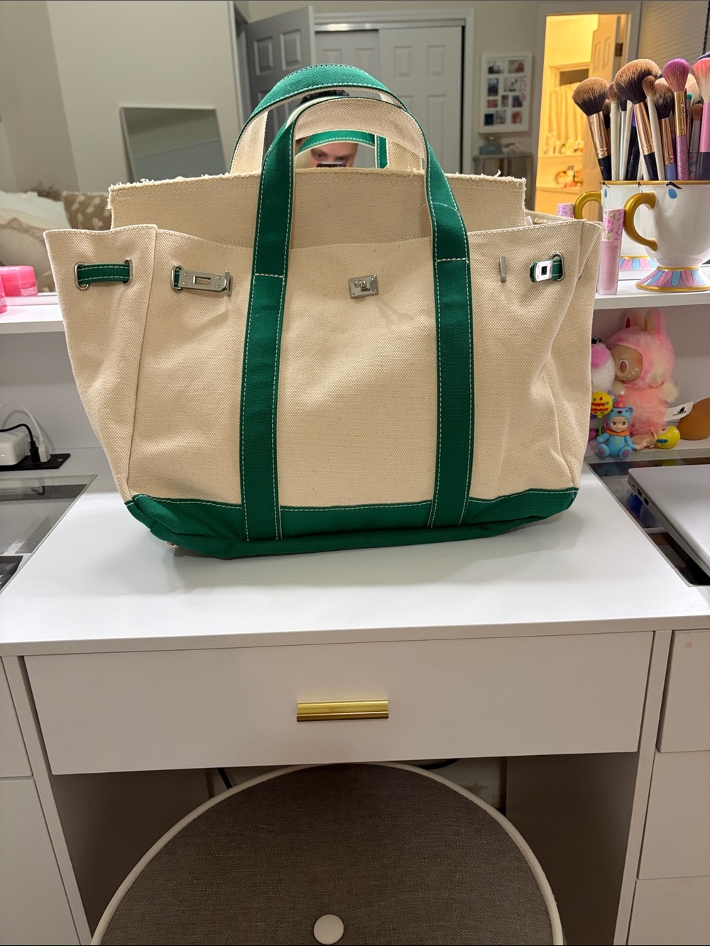 Boat-Kin Canvas Green Bag